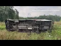 Box truck rollover in Windham traps driver inside