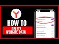 How to delete website data in Yandex Browser