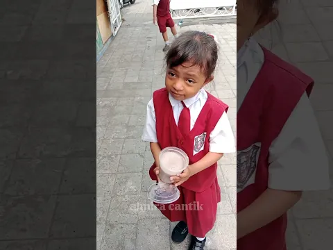 pulang sekolah bawa slime satu gelas #shortvideo #lucu #adayinmylife #minivlog #kontenanak