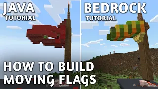 Java Bedrock Tutorial EASY Build a Moving Flag in Minecraft - Buildstone