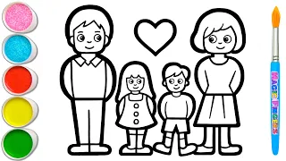 Download Keluarga Menggambar, Melukis dan Mewarnai untuk Anak \u0026 Balita | Dasar Cara Menggambar Tips #143 MP3