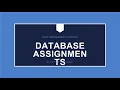 DATABASE ASSIGNMENT HELP BEST ASSIGNMENT EXPERTS