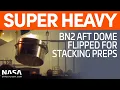 Super Heavy BN2 Aft Dome Section Flipped - Orbital Launch Site Construction SpaceX Boca Chica