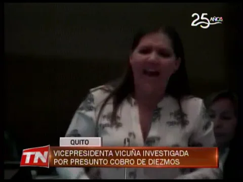 Vicepresidenta Vicuña investigada por presunto cobro de diezmos
