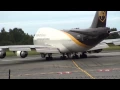 UPS 747-400F takeoff from Anchorage Airport