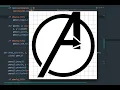 Python Basics Tutorial How to draw the Avengers logo in code using Turtle