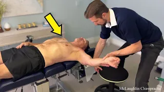 HE's FROZEN π³ Frozen Shoulder & TIGHT NECK Get CRACKED & DEEP Muscle WORK To FREE HIM - Dr. Edπͺ