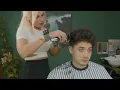 Golden Precision: Hair Cutting by Barber Lady Kate for Real Male Client ✨ ASMR Balance