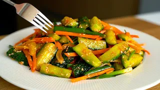 Gurkensalat zum Abendessen für einen flachen Bauch! Ein einfaches und gesundes Gericht!