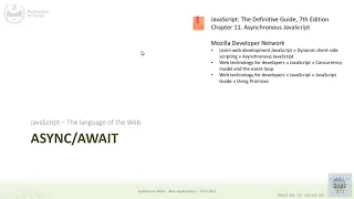 WA1-2022-L08 Asynchronous Programming Promises Async-Await