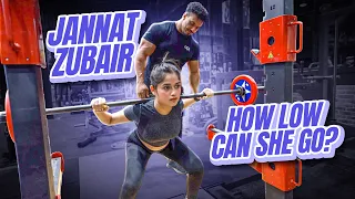 how low can she go how to squat low bar with jannat zubair