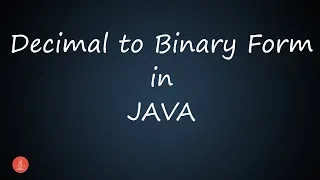 Decimal to Binary Equivalent in Java Bluejcode