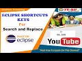 Shortcut Key for Search and Replace top keys