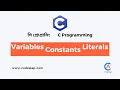 Variables constants literals in C Programming Language Bangla C Programming Tutorial