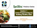 OPTIDIETS Webinar Series Session 1 Linear Programming for Building Healthy Diets
