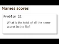 Project Euler Problem 22