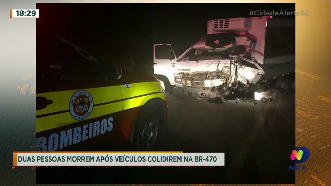 Nesta quarta-feira, dois acidentes com morte são registrados na BR-470