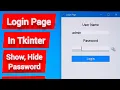 Login Page in Tkinter Advance Login Page in Tkinter