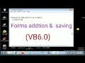 VB 6 0 FORM ADDITION REMOVING SAVING PROJECT SAVING