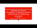 Replicate and Extend An Approach to Teaching Research Methods and R Programming