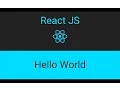 Lesson 1 ReactJS Hello World in plain JS