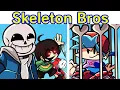 Friday Night Funkin' Vs Chara, Sans \u0026 Papyrus Week + Cutscenes | Skeleton Bros [CHAPTER 1] (FNF Mod)