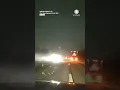 Semi Nearly Slams Into Police Cruiser During Snowy I-76 Crash in Ohio