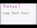 Cube Root Functions Intro