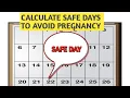 how to calculate safe days for 28 days cycle to avoid pregnancy