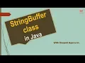 StringBuffer Class in Java String Vs StringBuffer Mutable Vs Immutable Object CORE JAVA