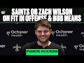 Saints QB Zach Wilson on fit in Kellen Moore s system Bub Means Hunter Dekkers more