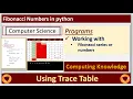 How to generate a Fibonacci numbers in python using the trace table Python Tutorial for Beginners