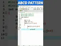 ABCD pattern print in c programming