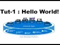 Getting Started with UWP Hello World Example in UWP Tutorial part-1