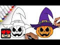 How To Draw Halloween Jack-O-Lantern Easy Drawing Tutorial
