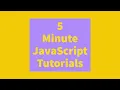 5 Minute JavaScript Tutorials 2 JavaScript Data Types