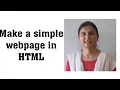 Download Lagu Creating a simple web page in HTML -  Practical (Class 6)