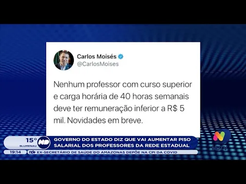 Governo do estado diz que vai aumentar piso salarial dos professores da rede estadual
