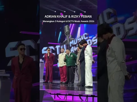 Alamak dapat 3 kemenangan di SCTV Music Awards @RizkyFebianOfficial @AdrianKhalif selamat GUYS!
