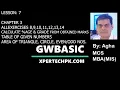 10 class computer chapter 3 Exercise programs Practical of GW BASIC Control Structures Loop table