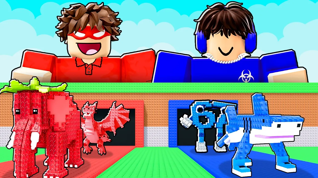 RED vs BLUE In Steal A Brainrot!!