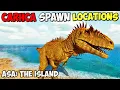 ASA BEST Carcharodontosaurus Spawn LOCATIONS ARK Survival Ascended The Island