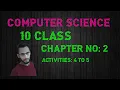 Computer Science 10 Class Chapter No 2 User interaction