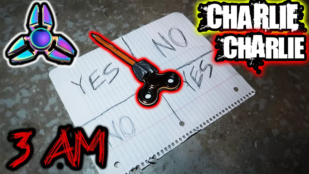 (DOORBELL AT 3 AM) CHARLIE CHARLIE WITH A FIDGET SPINNER AT 3 AM CHALLENGE!