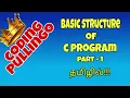Basic Structure of C program part-1 Simple Program in Tamil