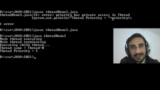 JAVA PRACTICAL Threads Accessing properties of thread - name and priority