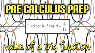 Pre-Calculus Prep Using SOH CAH TOA to Find the Value of a Cotangent Given the Cosine COT COS