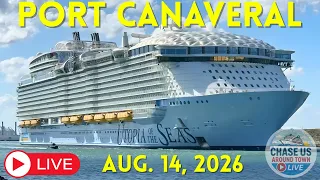 LIVE Watching Cruise Ships Leaving Port Canaveral LIVE August 14 2026