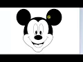 How to Draw Mickey Mouse in MS Paint