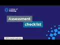 Assessment checklist explainer 16 Problem solving with the SARA model